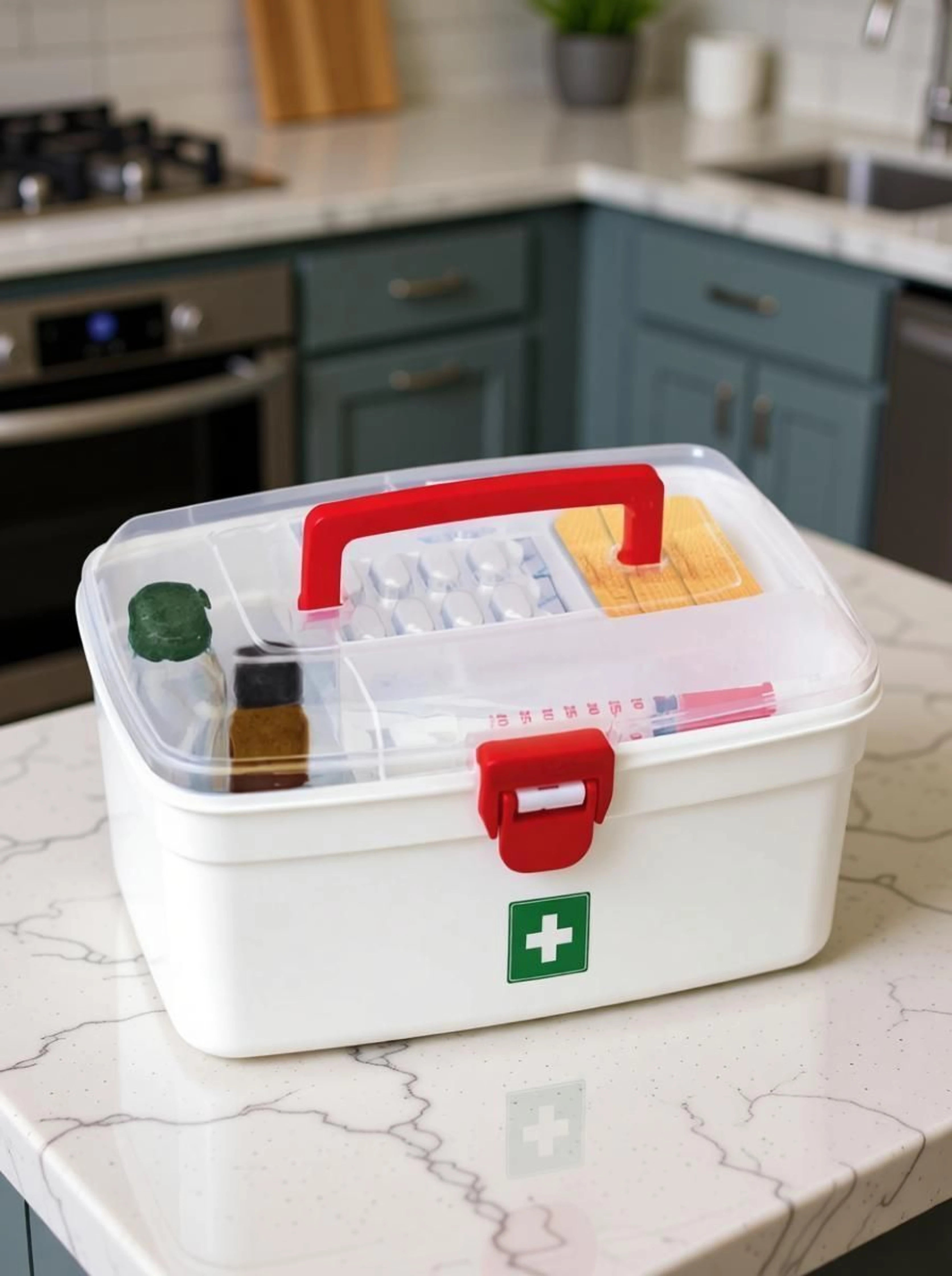 Medicine Organizer First Aid Storage Box Multi Layer