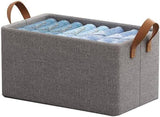 26L Foldable Cloth Storage Box with Lid & Steel Frame – Wardrobe Organizer Basket