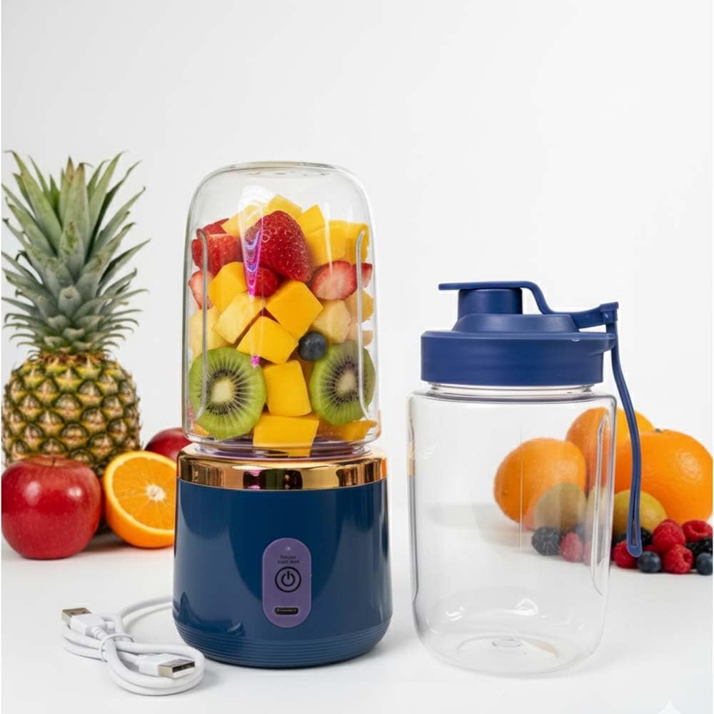 Portable USB Rechargeable Blender 500ml 6 Blade Smoothie Juicer